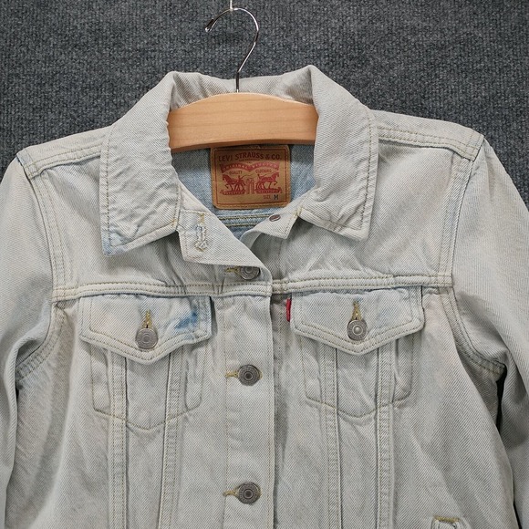 Levi's Women's Button-Up Denim Jean Jacket Blue Medium 100% Cotton - Picture 3 of 14